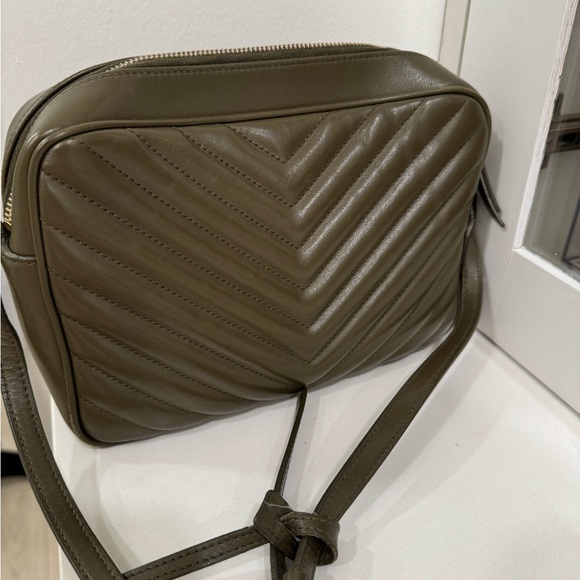 Saint Laurent Lou Monogram Quilted Camera Crossbody Bag- Olive - Picture 4 of 10